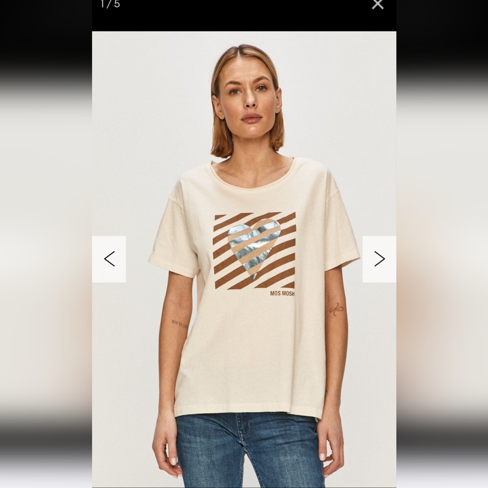 Mos Mosh Heart Cotton T Shirt